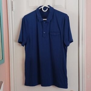 STRUCTURE BLUE POLO TOP